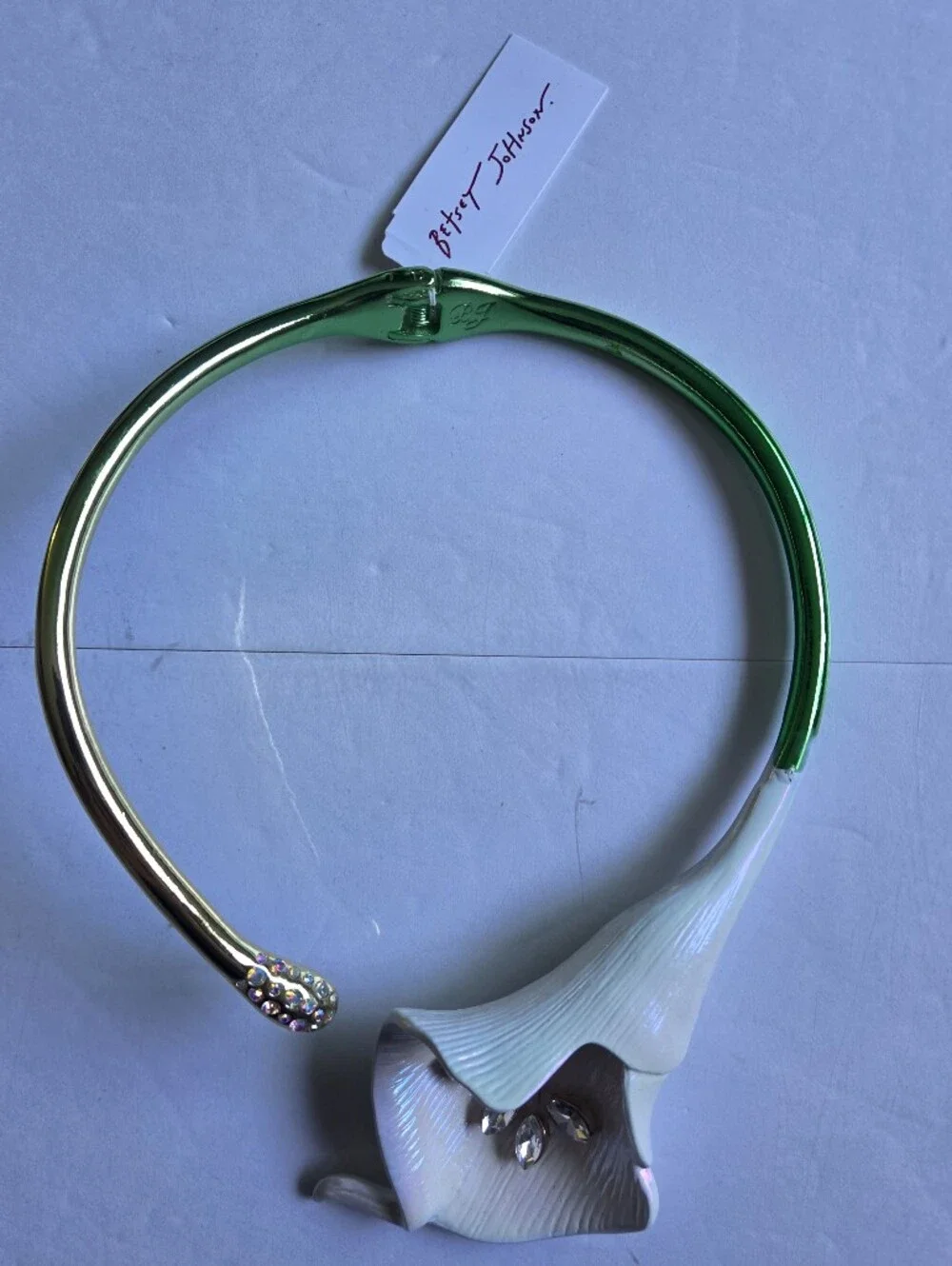 Betsey Johnson Calla Lily Collar Necklace
